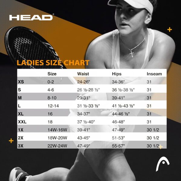 HEAD Women's Athletic Tennis Skort - Performance Training & Running Skirt