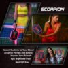 SCORPION LED Pickleball Paddles Set of 2 or 1 – Lightweight Rackets with LED Edge Lighting | Carbon Fiber/Fiberglass/Wood Face | Durable Paddles for Women, Men, and Kids | Includes Bonus Accessories