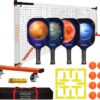 Zdgao Pickleball Set with Net for Driveway, 22 FT Regulation Size Pickle Ball Net Set with Pickleballs, Court Markers and Carry Bag, Steady Metal Frame for Outdoor, Indoor Court