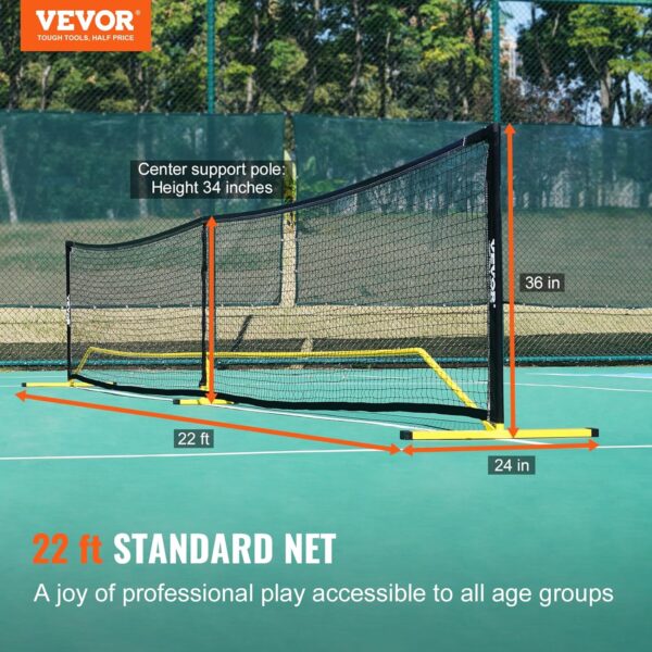 VEVOR Portable Pickleball Net System, 22FT Regulation Size Net