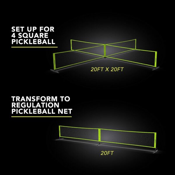 Triumph Sports 4 Square Volleyball/Badminton Combo and Pickleball Combo Accessories Included - Multiple Styles Available
