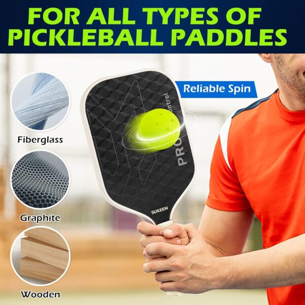 Sukeen Outdoor Pickleball Balls 40 Holes, High Bounce True Flight Pickleball Ball, High Visibility Outdoor Pickleballs, High Elasticity Pickle Balls with Mesh Bag