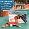 Abco Tech Table Tennis Set - Ping Pong Paddles and Balls for Professional and Recreational Play - Durable Design for Tournaments and Home Games - Portable for Family Fun and Practice