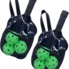 Wanty Pack of 2 Neoprene Improved Pickleball Paddle Cover With Hook and Handle, Zipper Racket Carry Sleeve With Mesh Pocket, Protective Bag