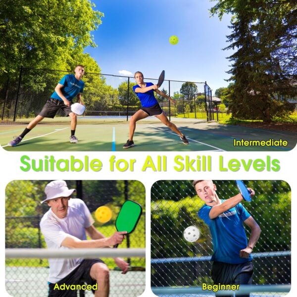 Avesfer 6/12/20/40 Pack Mini Pickleballs (Diameter 42mm) Soft Eva Anti-Crack Hollow Quiet Training Pickle Balls Great for Pickleball Drills Green