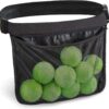 TOBWOLF Adjustable Tennis Ball Band Holder, Pickleball Waist Pouch, Mesh Hip Ball Bag Carrier, Fanny Pack Holding 8-10 Tennis or Pickleball for Cycling, Golf