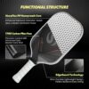 Pickleball Paddles Set of 2, T700 Carbon Fiber Lightweight 16MM PP Honeycomb Core Pickleball Rackets with 4 Balls 2 Grip Tapes and 1 Carry Bag for Beginner to Advanced Elite Series