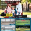 BAGAIL Portable Pickleball Net Set, 22 FT Regulation Size Pickle Ball Net with Ball Collector, Carry Bag, Easy Setup for Outdoor Indoor Driveway - Red