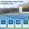 Pickleball Replacement Net 22x3ft, Heavy Duty Indoor/Outdoor, Official Regulation Size, Black & White