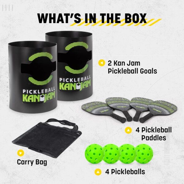 Kan Jam Pickleball - Team Based Pickle Ball Game - Includes 4 Paddles & 4 Outdoor Pickleballs