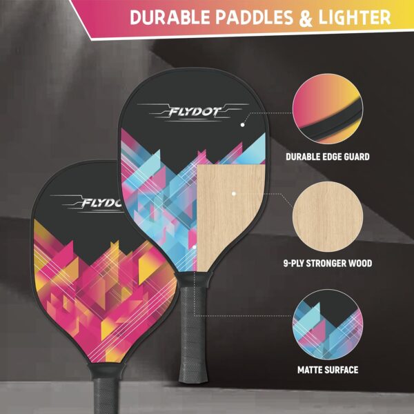 Pickleball Paddles Set of 4,USAPA Approved,4 Indoor&Outdoor Pickleball Balls, Carrying Bag, 4 Cooling Towels,4 Pack Paddles,Pickleball Paddles Pack Gifts for Beginner&Pro