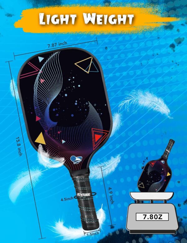 Pickleball Paddles Set of 2/4, USAPA Approved Multilayer Carbon Fiber Pickleball Set, 7.5OZ Pickle Ball Rackets Lightweight Honeycomb Core, 4 Pickleball, Portable Bag, for Men Women Beginners