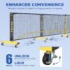 Pickleball Net Set, Pickleball Net on Wheels for Driveway Backyard, 22FT Regular Size, 4 Pickleball Paddles & 6 Balls, 12 Court Markers, 1 Carry Bag, Pickleball Set for Indoor Outdoor Play