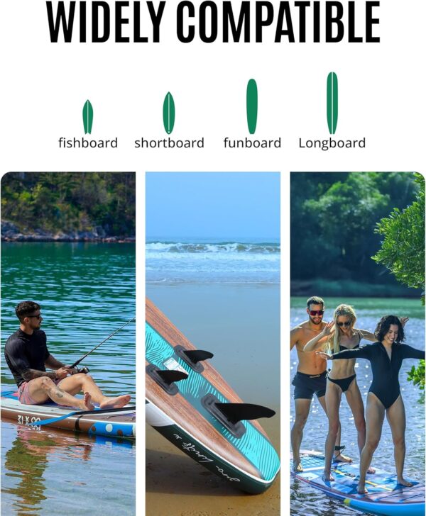 ZLX Paddle Board Fins Replacement, Detachable Paddleboard Replacement Fins, Quick Release Slide in Fin Replacement, Durable SUP Replacement Accessories