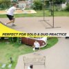 Pickleball Net with Practice Rebounder: 6ft Wide Pickleball Trainer - Practice Rebounder for Solo and Dink Pickle Ball Training