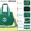Newluck Pickleball Sling Tote Crossbody Bag for Women Men with Paddle Cover Pocket External Ball Bag and Adjustable Shoulder Strap Fence Hook Accessories