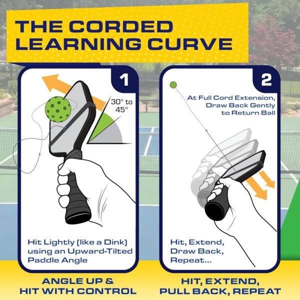 BOSS Pickleball Trainer Ball with String - Pickleball Rebounder for Dink Practice & Hand Eye Coordination