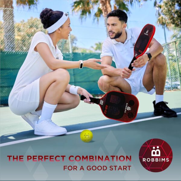 Portable Pickleball Set with Net | 4 USAPA Approved Carbon Fiber Paddles, Duffle Bag, Regulation Size Pickleball Net System, Assembly Manual, 8 Outdoor Balls, Court Marker Kit and Carry Bag