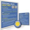 Pickleball Rules Cheat Sheet, The Perfect Courtside Reference, Made in USA, Includes Wallet Size and Sticker