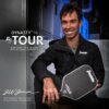 Franklin Sports Pro Pickleball Paddles - FS Tour Series Raw Carbon Fiber T700 - USA Pickleball Approved - Unibody Epoxy Resin Injected Edge - Dynasty + Tempo - 14mm/16mm Core - Gray, Blue + Pink