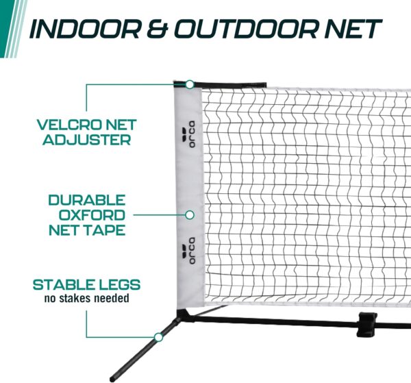 Orca Pickleball Nets Multiple Styles, Full Court and Half Court Sets, Perfect for Indoor and Outdoor Pickleball Games