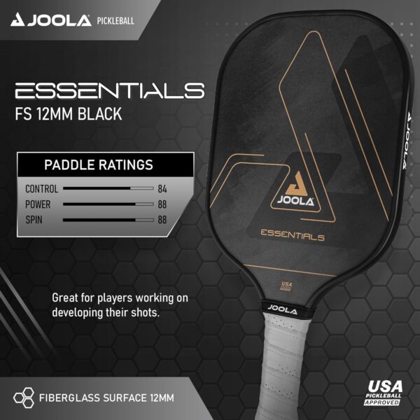 JOOLA Pickleball Paddle – Reinforced Fiberglass Surface, Honeycomb Polypropylene Core, USAP Approved Paddles, Durable & Beginner-Friendly Pickleball Racket w/Comfortable Grip, Multiple Colors