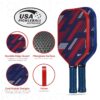 Reebok - Pickleball Set for 2 Players, Fiberglass Power Paddles with 13mm Polypropylene Core, Comfort Grip Handles, Aero Flight Balls, Ideal for Sports and Enthusiasts
