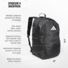 adidas Stadium Team Sports Backpack for Men and Women (36l) Durable Athletic Laptop Bag, Dark Grey/4.0, One Size
