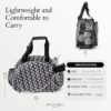 Pik’le’Ball Sport Premium Women's Pickleball Bag – Stylish and Versatile Sports Bag with Water Bottle Holder, Padded Paddle Pocket, and Spacious Design (fits 2+ Paddles!)
