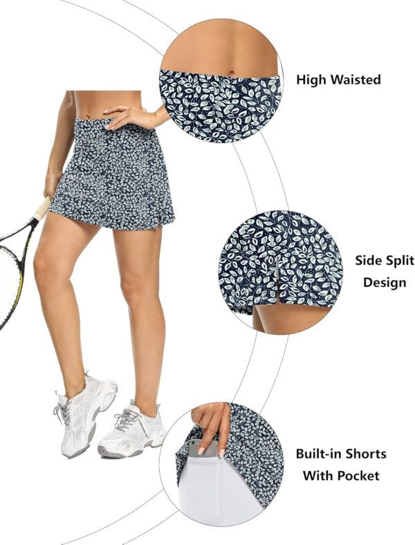LouKeith Tennis Skirts for Women Golf Athletic Activewear Skorts Mini Summer Workout Running Shorts with Pockets