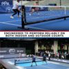 C & D Pickleball Nets Flat Base Championship Net with Heavy Duty Steel Frame, Adjustable Tension, Indoor/Outdoor Use, 10-Year Warranty, Net