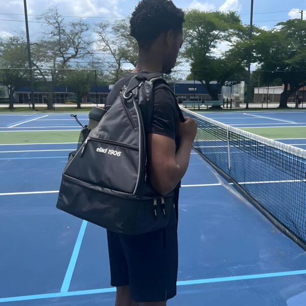 Elad1906 Multi-Compartment Pickleball Bag for Men and Women - Paddle Backpack & Crossbody Sling with Shoe, Towel, Water Bottle Compartments, Fence Hook - Tennis Rackets, Equipment, and Accessories