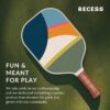 Recess Premium Pickleball Paddle - Strong & Durable Fiberglass Surface, Lightweight, Honeycomb Core & Comfort Grip Handles - Tournament or Casual Play, USAPA Approved