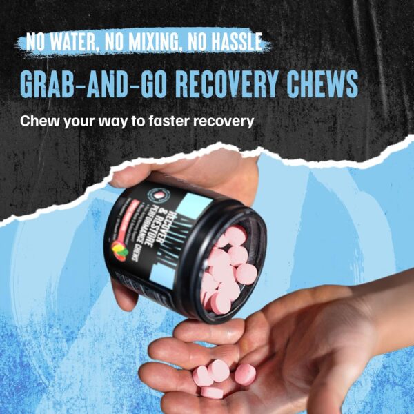 Animal Recovery Chews, Fast Acting Recovery with BCAA, Taurine and Glutamine for Muscle Repair and Hydration - Convenient and Delicious Chews Format
