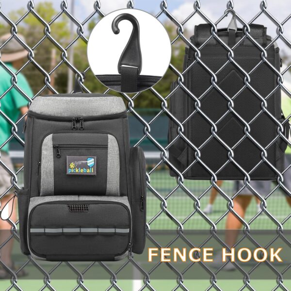 Pickleball Bag for Women & Men Pickleball Backpack with Shoe Compartment & Insulated Pocket Sports Backpack for Paddels, Balls, Accessories