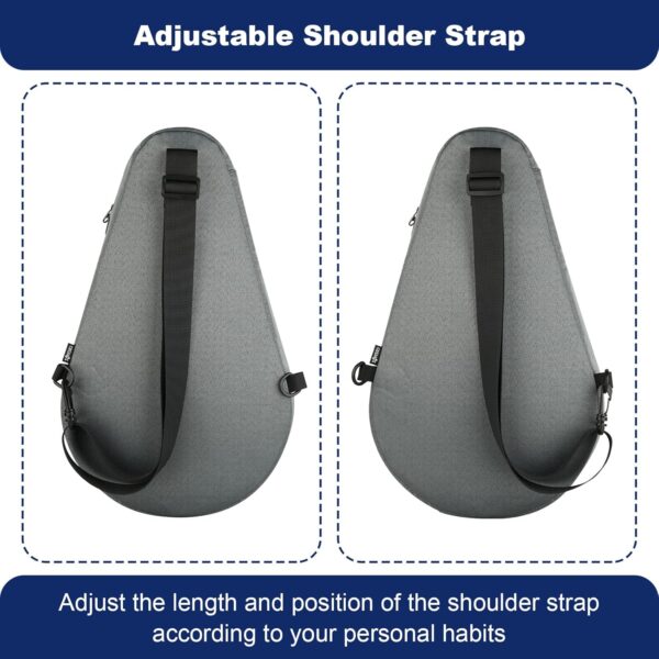 Cosmos Padel Racket Bag Pickleball Paddle Sling Backpack Padel Racquet Storage Bag, Padel (Paddel Tennis) Equipment Carrying Bag with Mesh Pocket for 2 Paddles Ball Water Bottle & Accessory