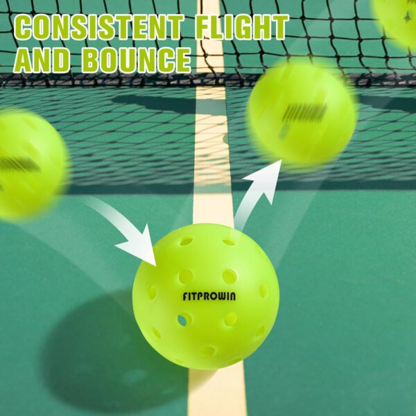 FITPROWIN Sports Outdoor Pickleballs,4/12/36 Pack X-40 Outdoor Pickleball Balls, High Visibility & Bounce Green,Durable