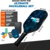 USAPA Approved Pickleball Paddles Set, Lightweight Fiberglass Pickleball Racket with 4 Cooling Towels, 4 Balls, and Portable Carry Bag | Beginner & Pro Pickleball Set for Men and Women