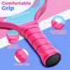 81wnz3REMjL._AC_SL1500_.jpg Pink Pickleball Paddles Set of 2, Cute Lightweight Fiberglass Surface Rackets, 2 Indoor and Outdoor Balls, 1 Carrying Bag, Pickleball Gifts for Women, Beginners