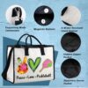 XYANFA Pickleball Cosmetic Bag - Multicolor, Large - Women's Gift - Waterproof, Lightweight, Portable