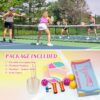 Pickleball Paddles - Fiberglass Pickleball Paddles Set of 2, USAPA Approved Pickle Ball Rackets 2 Pack with 4 Pickleball Balls, 1 Pickleball Bag, Paddles Ball Set for Beginners