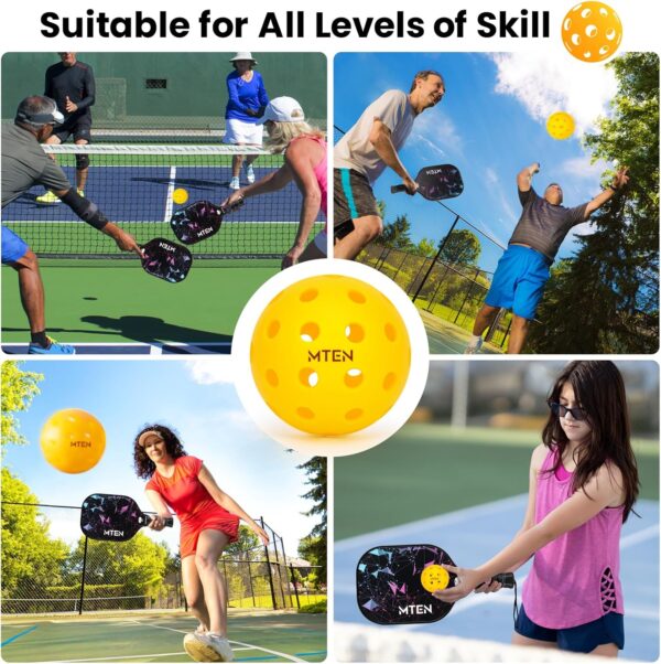Outdoor Pickleballs, USAPA Approved Pickleballs Balls, 12 Pack 40 Holes Outdoor Pickleball Balls, High Bounce True Flight & Durable for All Skill Levels