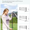 SONGMICS Badminton Net, Height Adjustable Volleyball Net, Pickleball Net for Junior Tennis, Kids, Indoor Outdoor Court, Foldable Nylon Net with Poles 10ft/13ft/16.5ft Wide