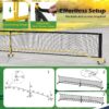 Goplus Portable Pickleball Net, 22FT Regulation Size Pickle Ball Net System with Strong Metal Frame, PE Net, Carry Bag, Ideal for Outdoor Indoor Driveway Backyard