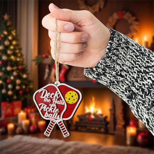 V Vibepy All Over Printed Pickleball Ornaments 2024, Pickleball Christmas Ornaments, Pickleball Gift, Pickleball Acessories Christmas 2 Layers Ornaments for Christmas Tree Hanging