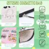 Pickleball Makeup Bags for Women - 6 Pcs Pickleball Gifts for Women, Cosmetic Bag Pickleball Bags for women, Green Pickleball Gifts Accessories for Pickleball Lovers Friends