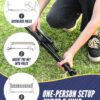 17FT Badminton Volleyball Combo Net Set for Backyard, 5.1ft-7.4ft Adjustable Heigh Portable Sports Net with Poles, 4 Badminton Rackets, 3 Shuttlecocks and Volleyball for Driveway Game
