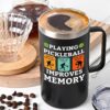 Lifecapido Pickleball Gifts, Playing Pickleball Improves My Memory 20 oz Insulated Coffee Mug, Pickleball Gifts for Men, Birthday Christmas Gifts for Pickleball Players, Pickleball Lovers, Black