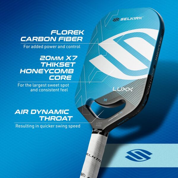Selkirk Sport LUXX Control Pickleball Paddle | Carbon Fiber Paddle with Polypropylene X7 Core | Designed for Unmatched Control and Added Power
