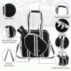 Pickleball Bag, Pickleball Tote Bag with Zipper & Adjustable Shoulder Strap